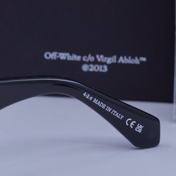 Off-White OERI14E PALMER 1007 Oval Sunglasses – Black/Grey